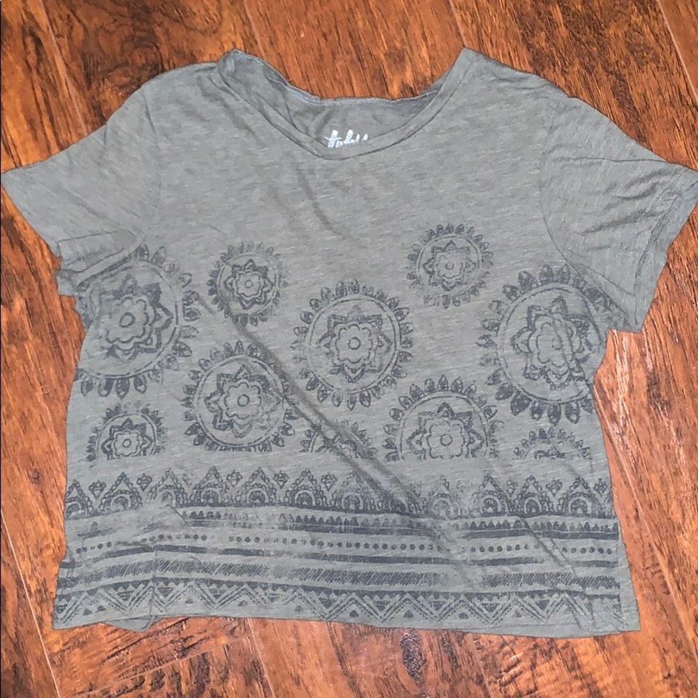 Green crop top